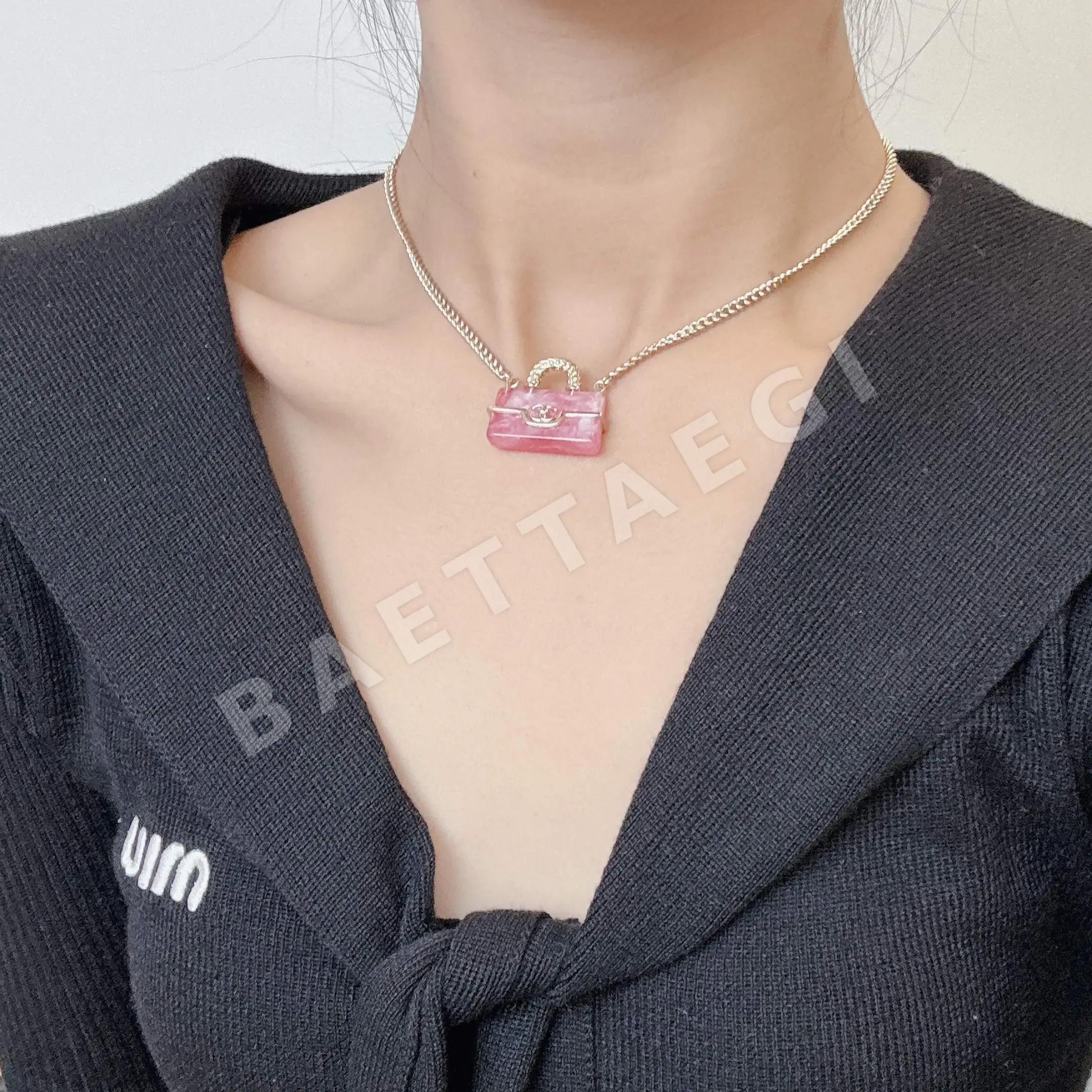 샤넬 진주장식 목걸이 153498