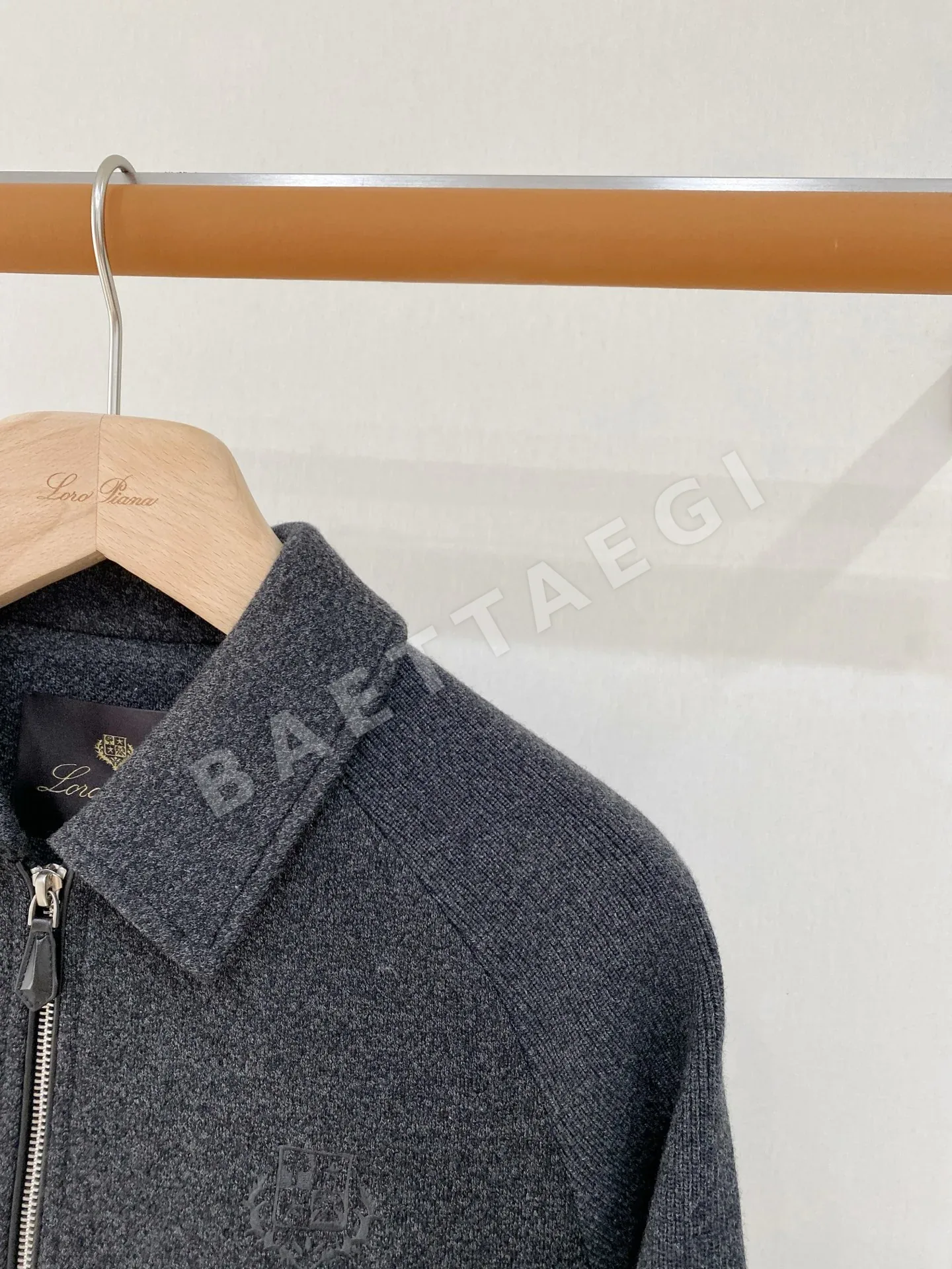 로로피아나 울 가죽 패치워크 남성 자켓 상세 이미지 4