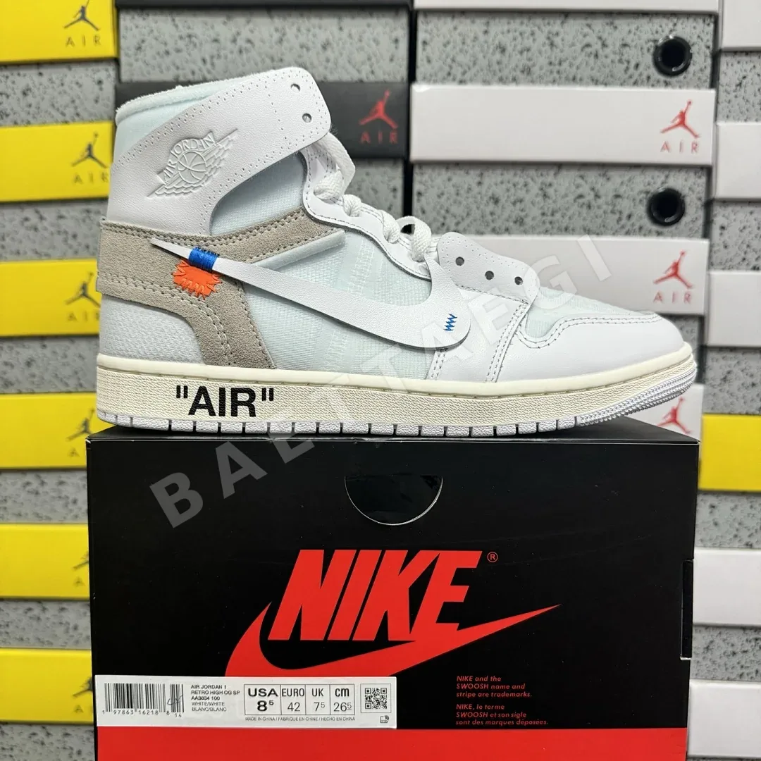 나이키 [GX] 조던 1 레트로 하이 화이트 AA3834-100 201357 Nike Jordan 1 Retro High Virgil Abloh