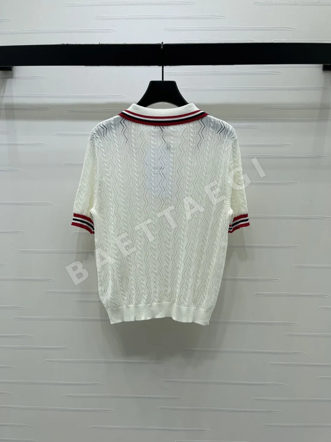 샤넬 시스루 카라 린넨 반팔 탑 상세 이미지 8