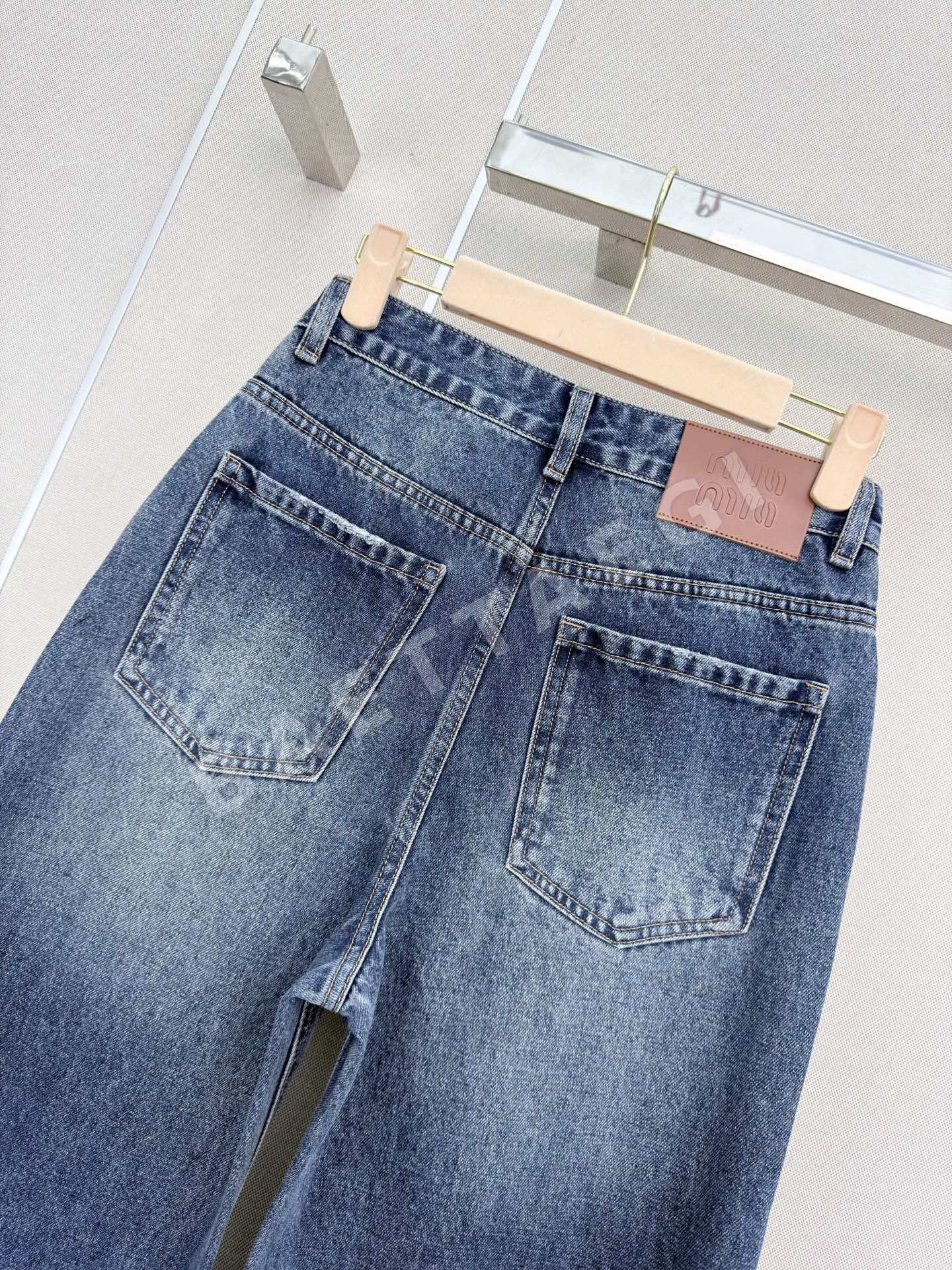 미우미우 와이드 데님 바지 상세 이미지 7