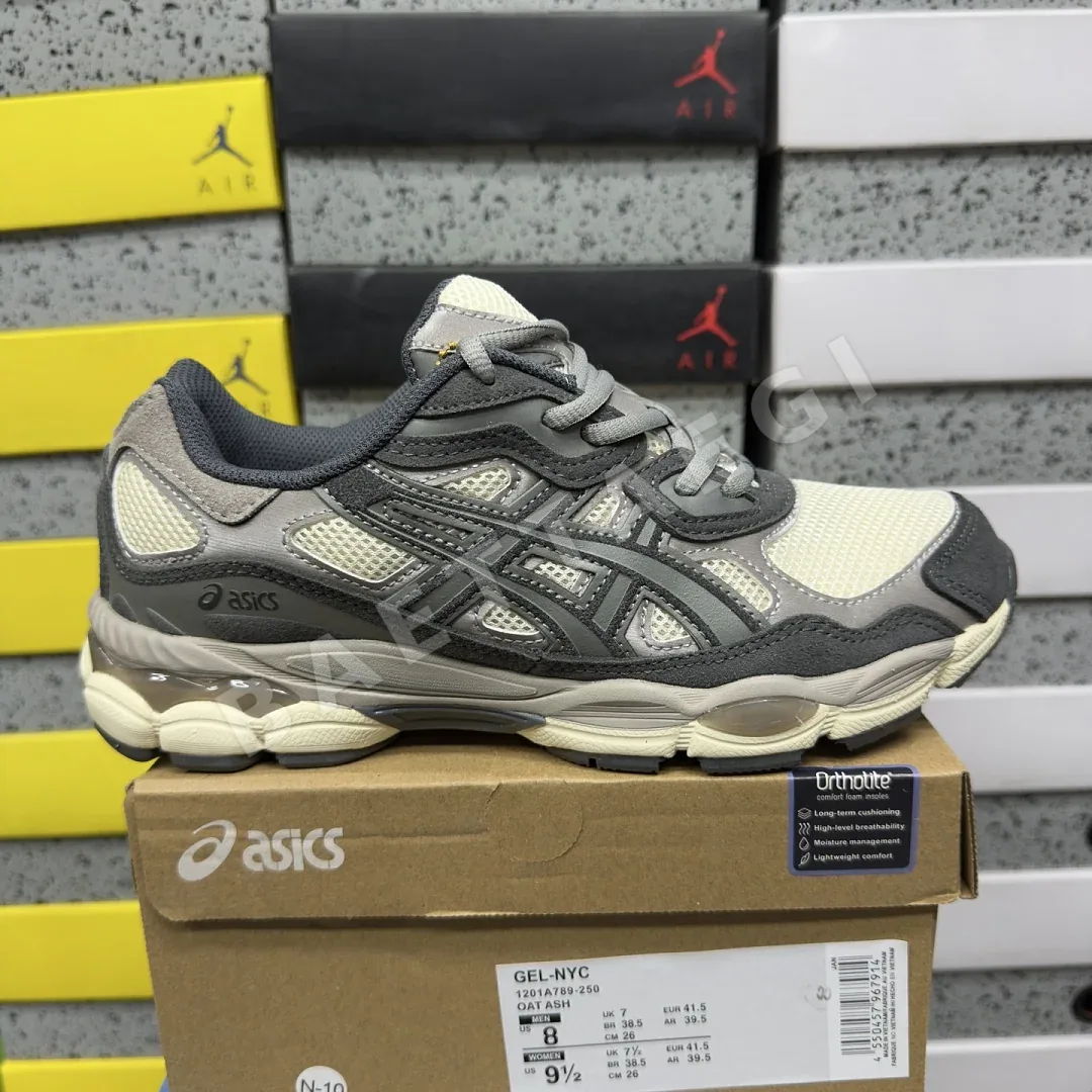 아식스 [WZ] 젤 NYC 1201A789-250 200475 Asics Gel-NYC Oatmeal Obsidian Grey