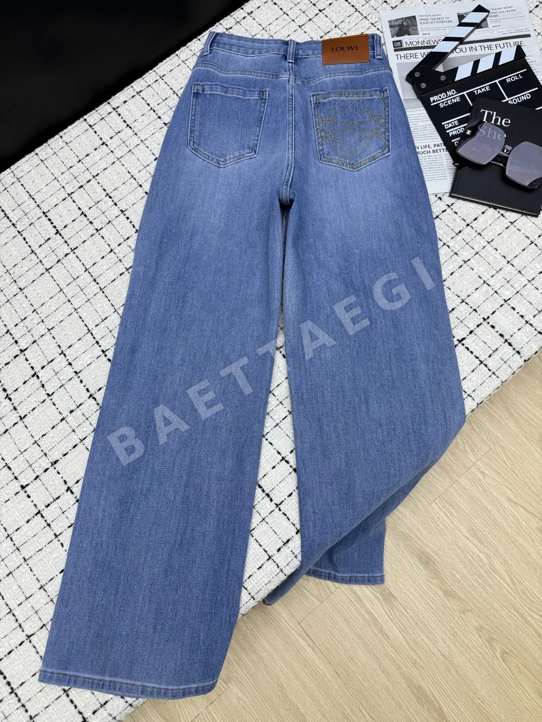 로에베 레트로 워시 스트레이트 레그 바지 상세 이미지 9