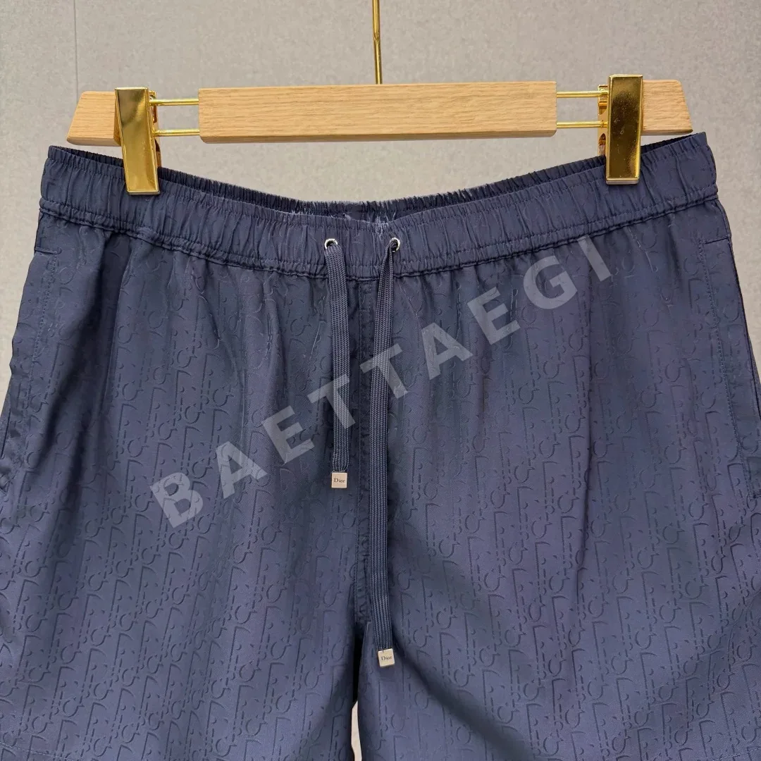 디올 디오리비에라 네이비 오블리크 남성 반바지 상세 이미지 3