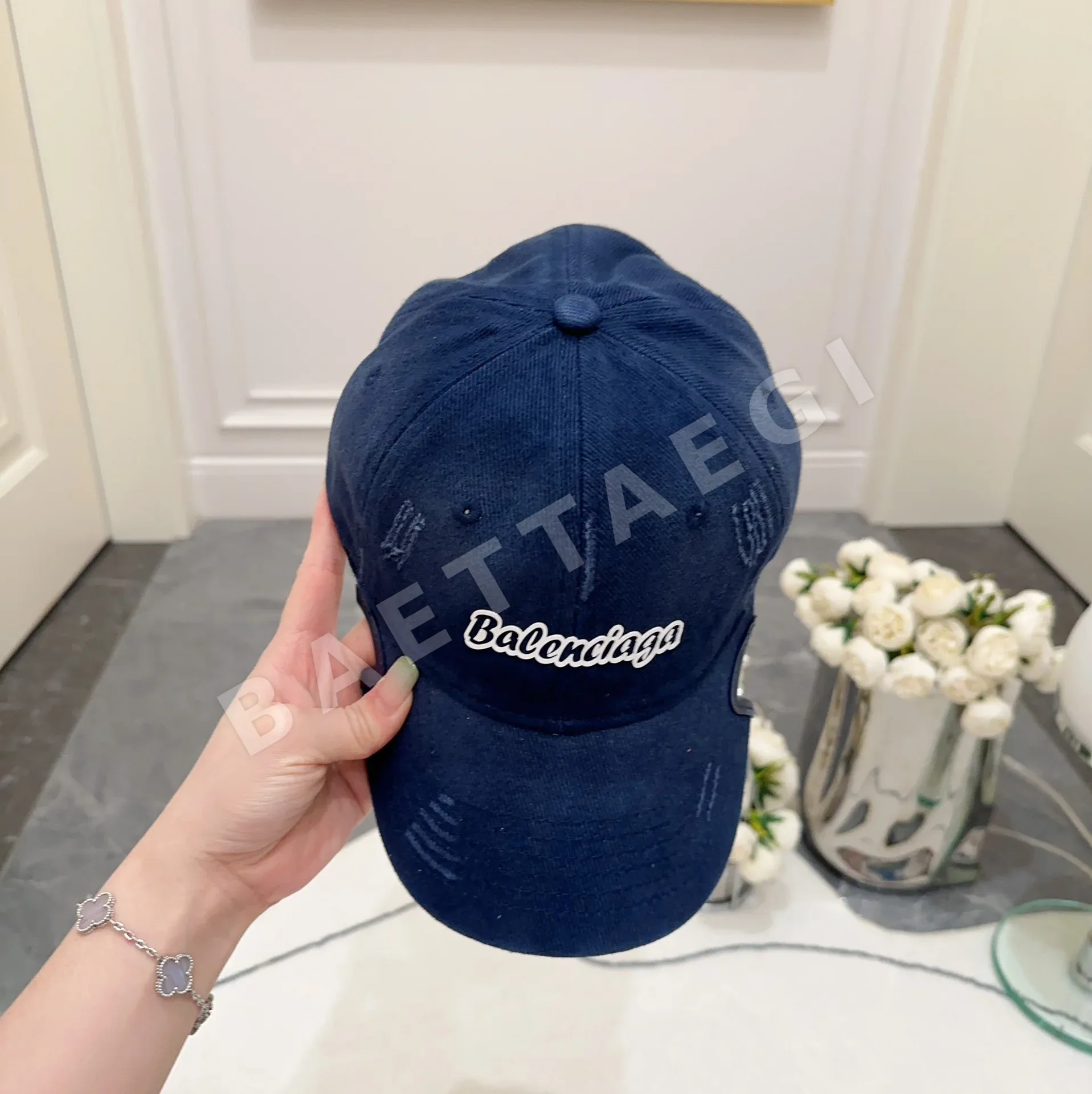 발렌시아가 컷아웃 타이다이 베이스볼 모자 상세 이미지 5