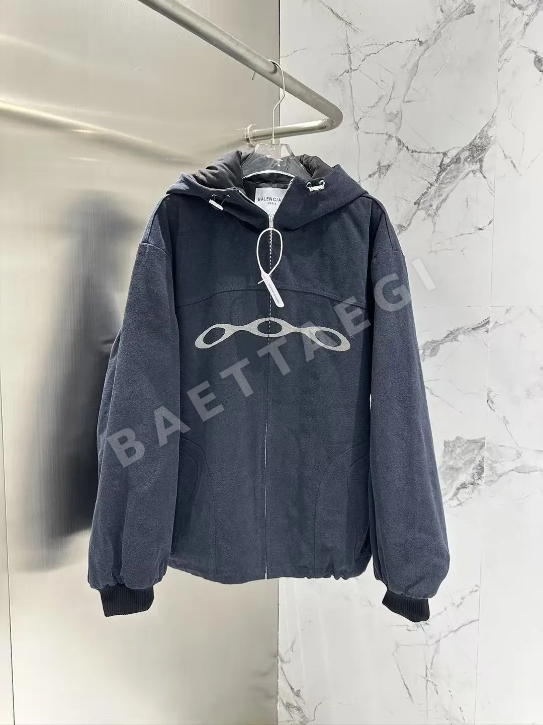 발렌시아가 여성 바이커 가죽 자켓 206874