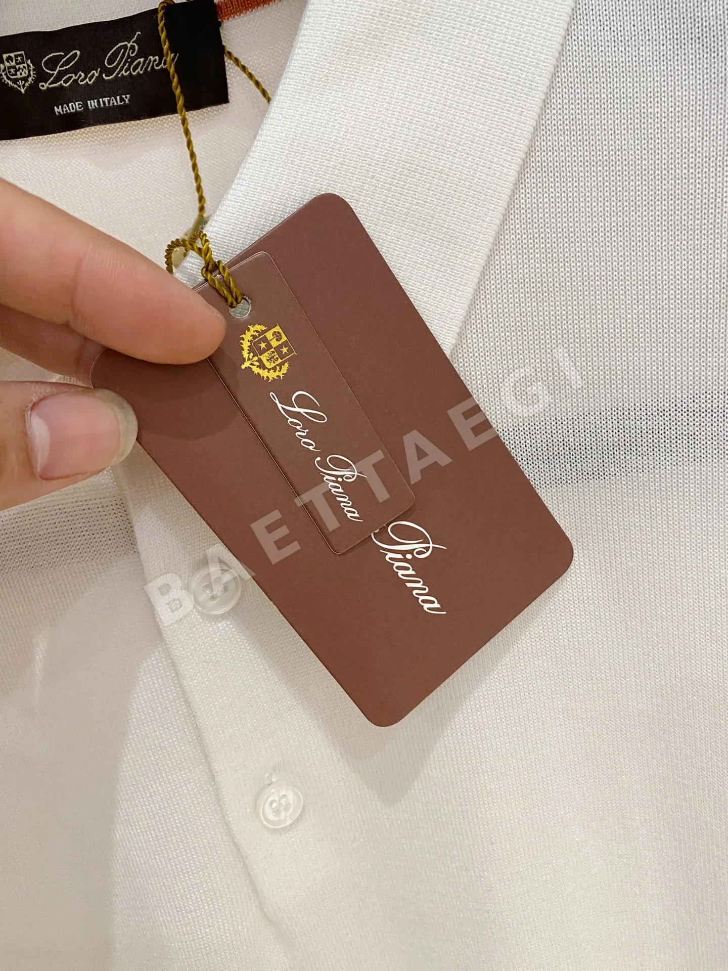 로로피아나 리오셀 텐셀 혼방 남성 반팔 티셔츠 상세 이미지 5