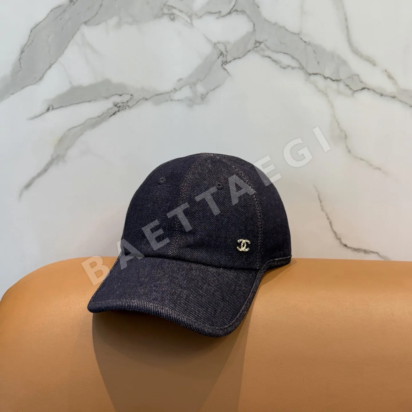 샤넬 데님 더블 C 로고 캡 상세 이미지 8