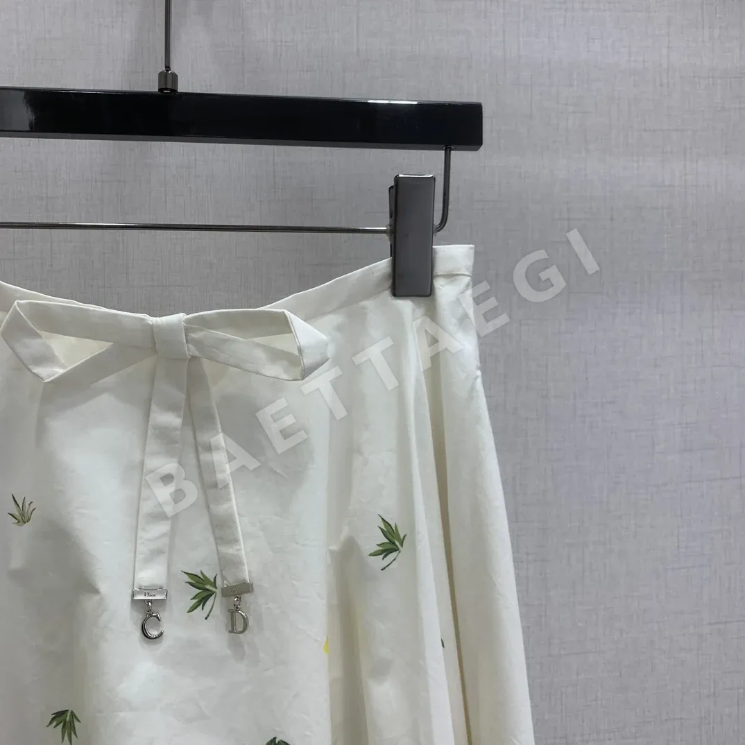 디올 프린트 롱 스커트 상세 이미지 3