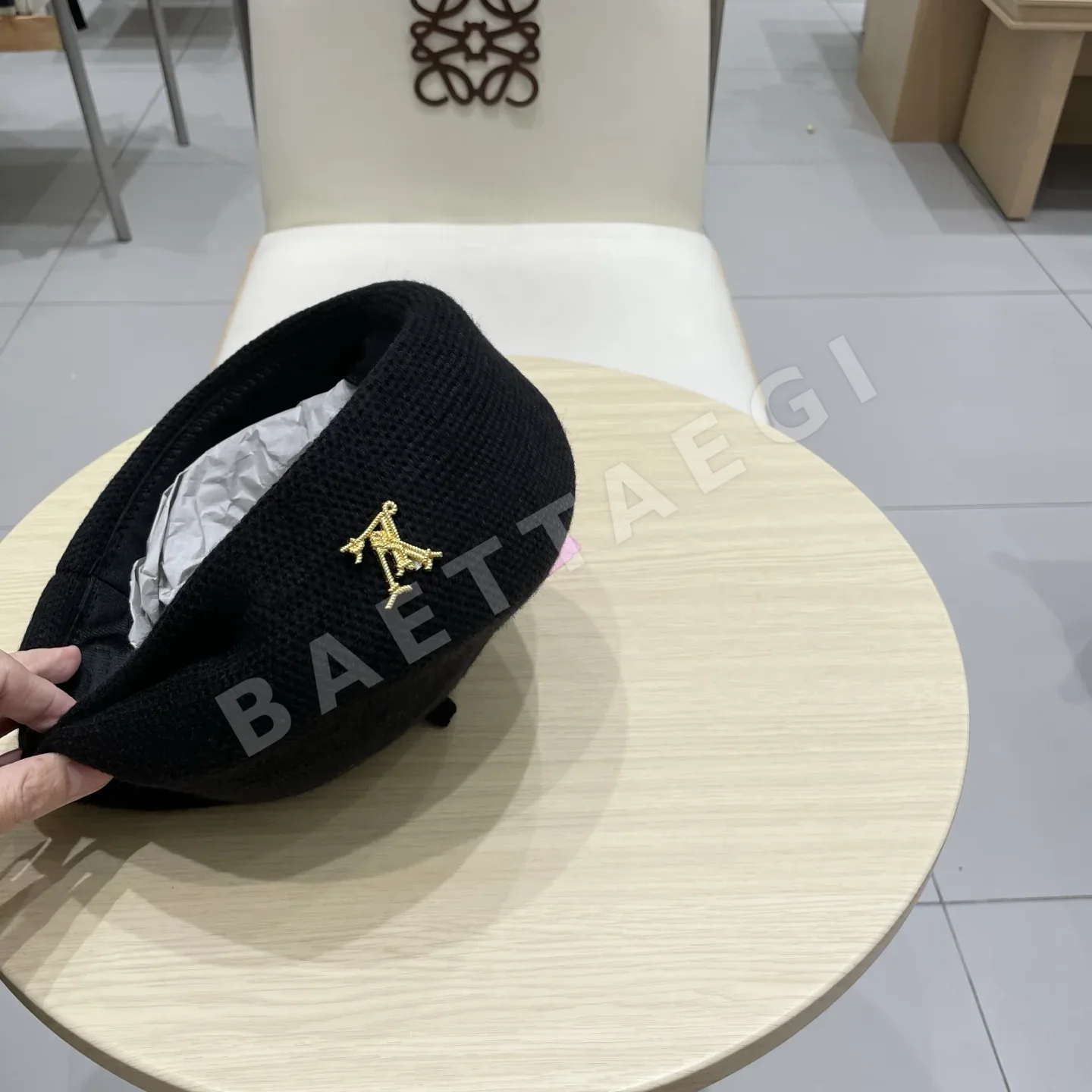 루이비통 무지 베레모 모자 상세 이미지 6