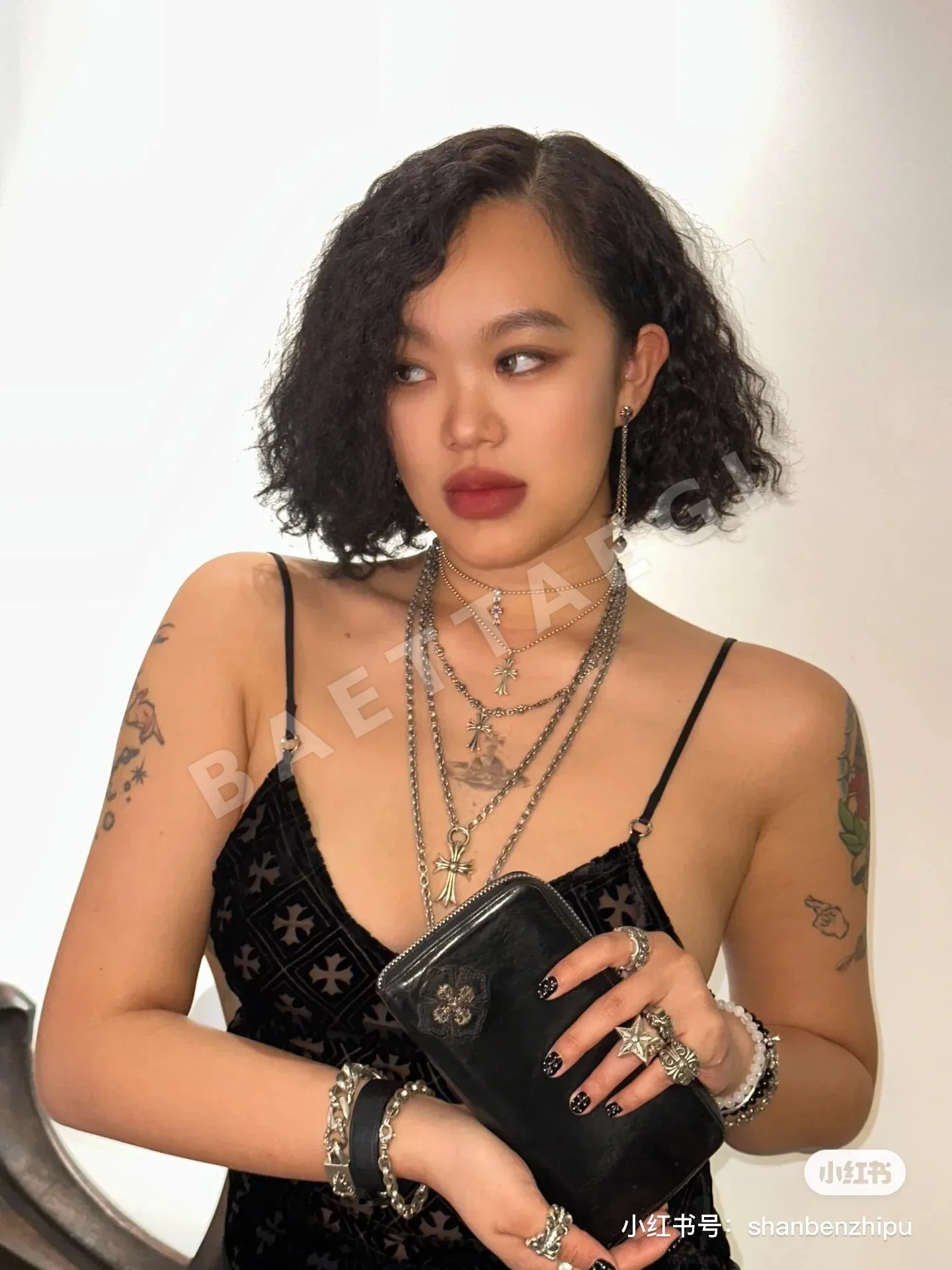 크롬하츠 여성 벨벳 캐미솔 반팔 상세 이미지 9