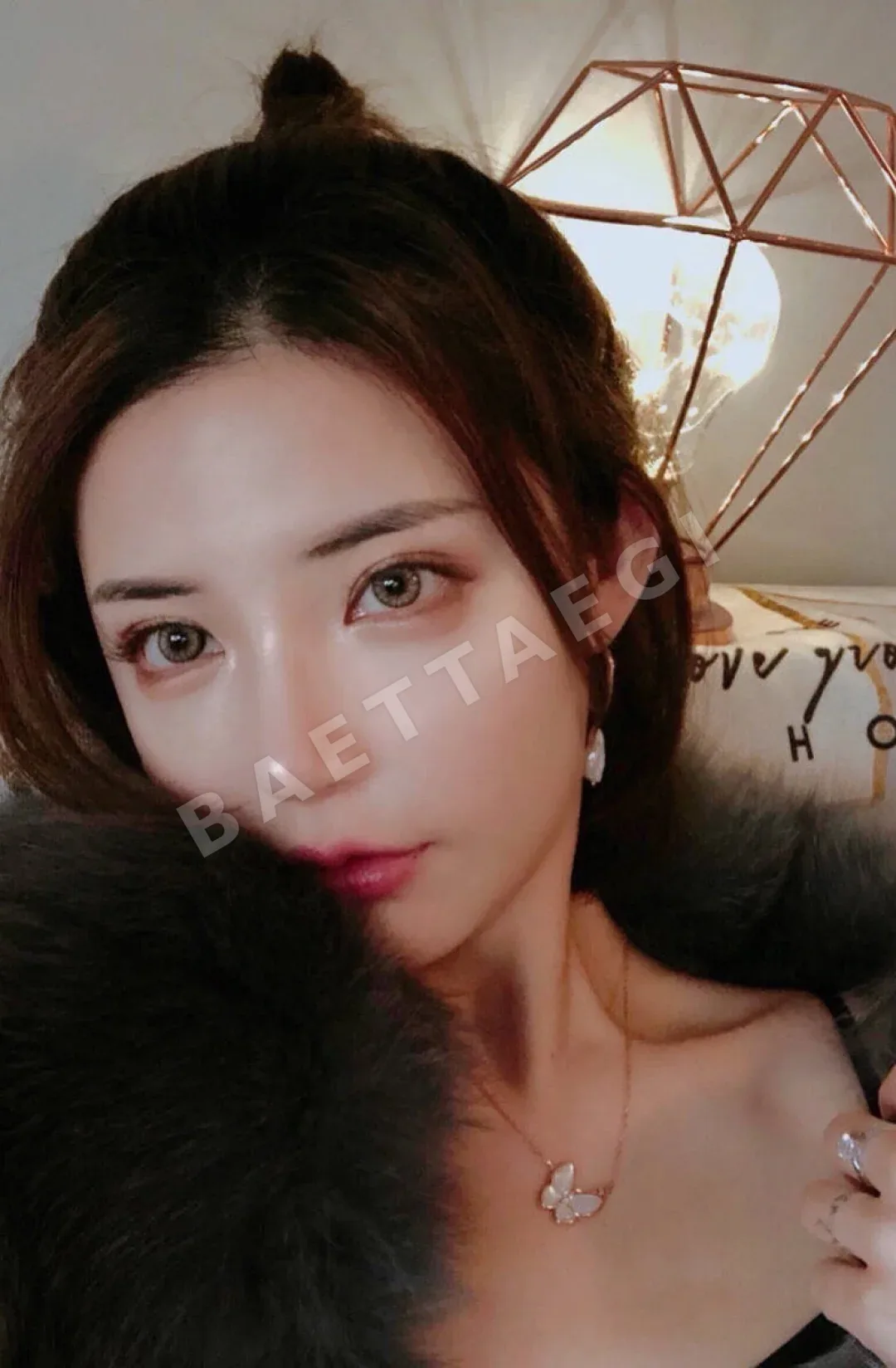 반클리프앤아펠 Vca 투 버터플라이 로즈 골드 다이아몬드 목걸이 상세 이미지 2