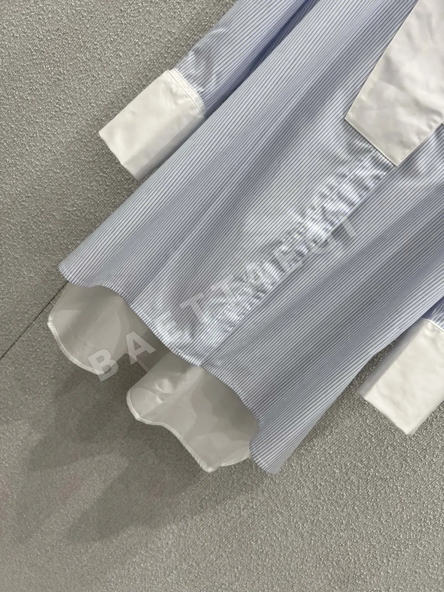 로에베 컬러 블록 스트라이프 롱 셔츠 원피스 상세 이미지 5