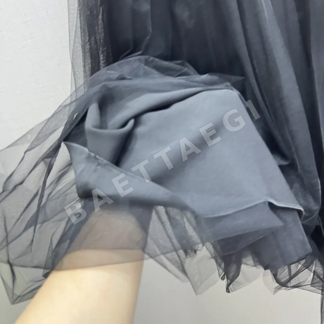 디올 메시 레이어드 미디 스커트 상세 이미지 7