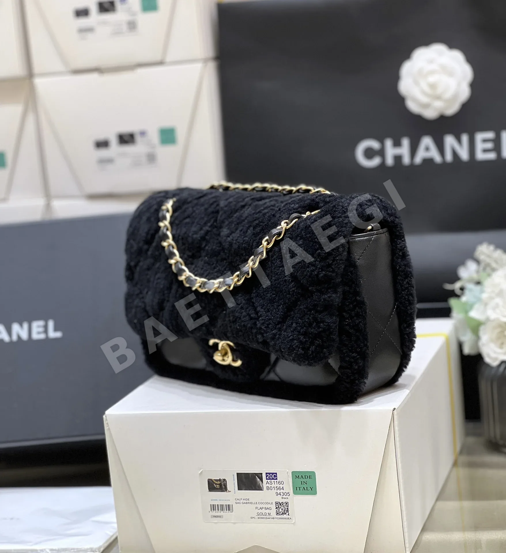 샤넬 24K 테디베어 대형 블랙 가방 AS5149 상세 이미지 3