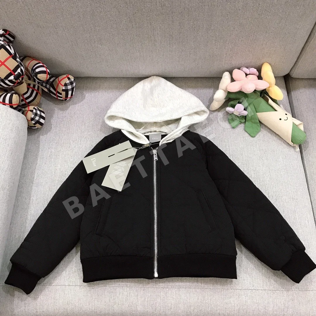 디올 후드 누빔 재킷 키즈 208193
