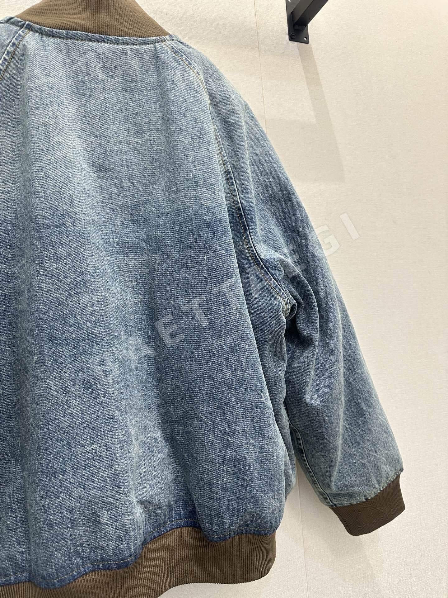 미우미우 라이트 블루 데님 자켓 상세 이미지 6