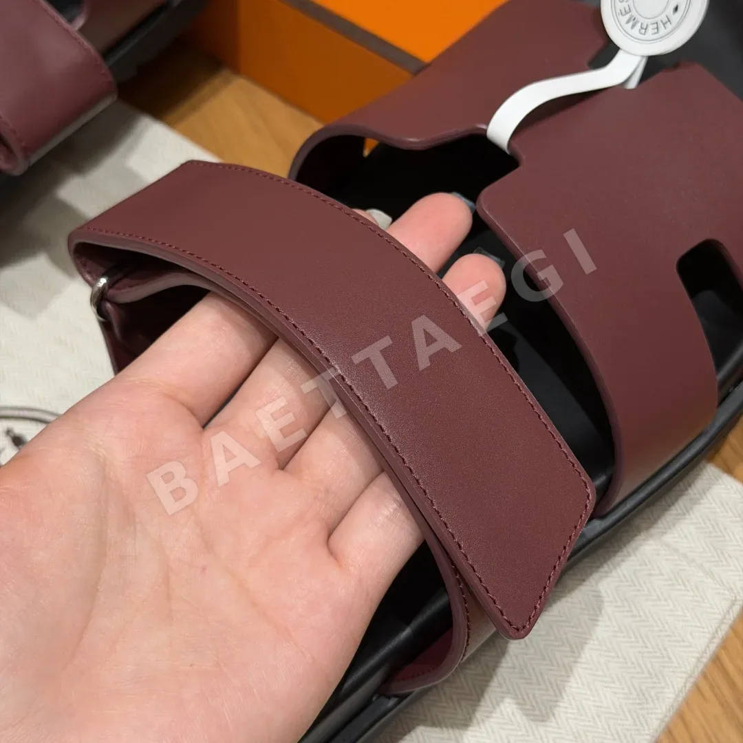 에르메스 시프르 샌들 레드 카ー 스킨 상세 이미지 9