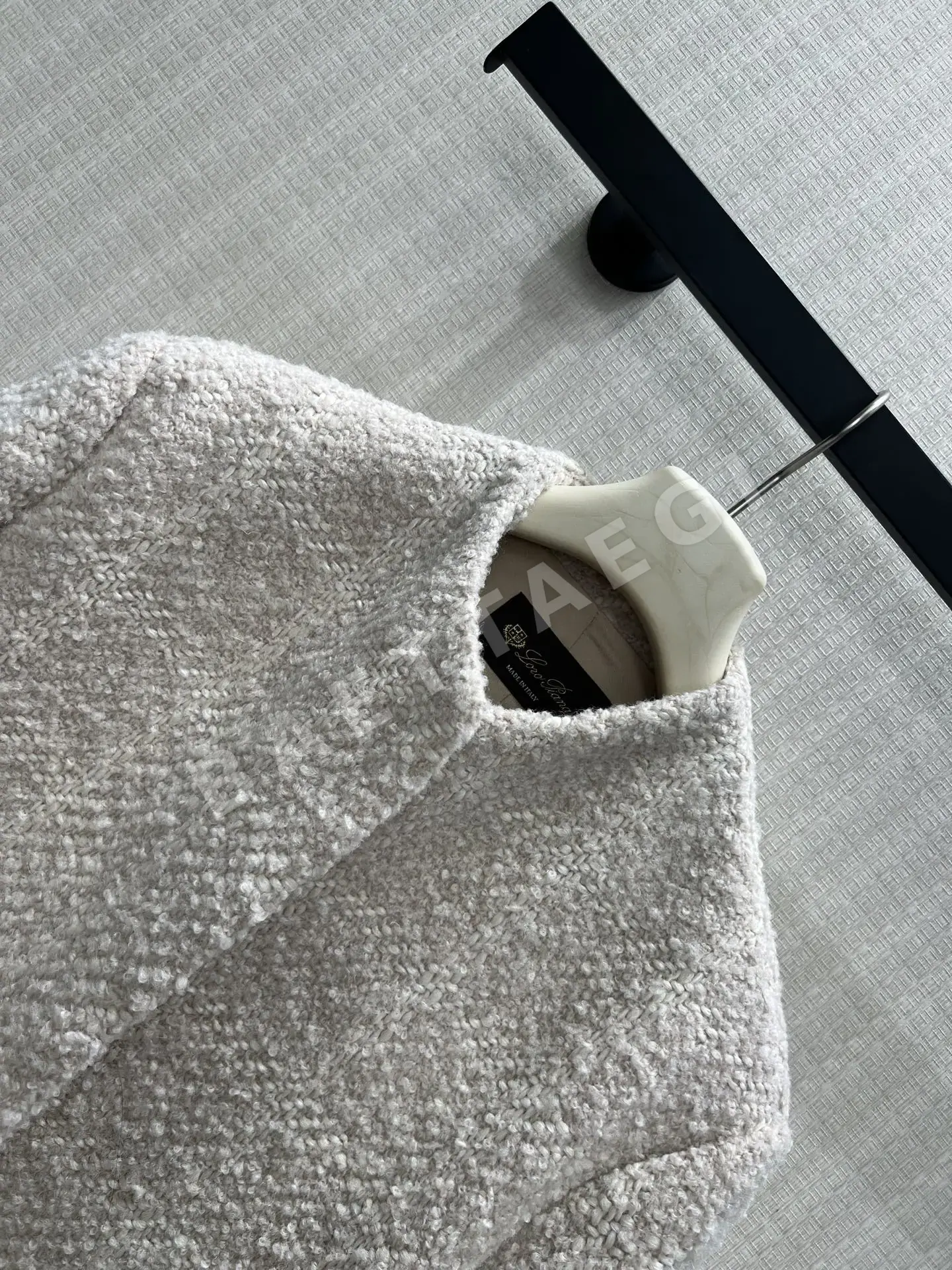 로로피아나 알파카 울 혼방 스탠드 카라 자켓 상세 이미지 4