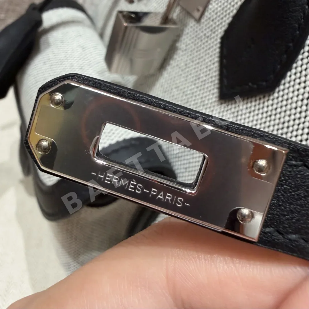 에르메스 버킨 캔버스 가방 25 판다 상세 이미지 9