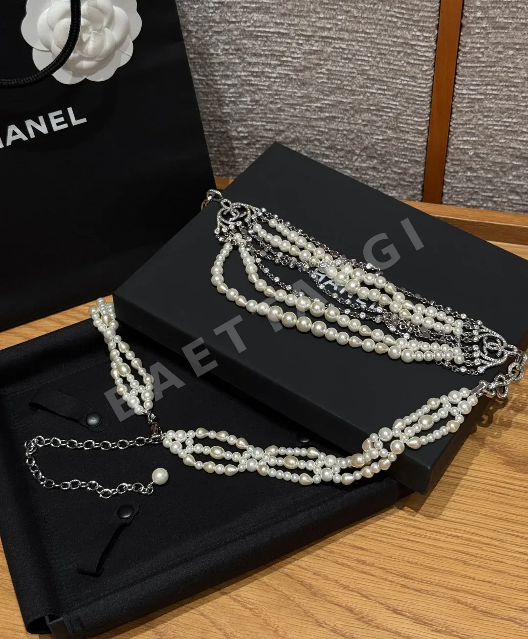 샤넬 진주 크리스탈 장식 벨트 상세 이미지 4