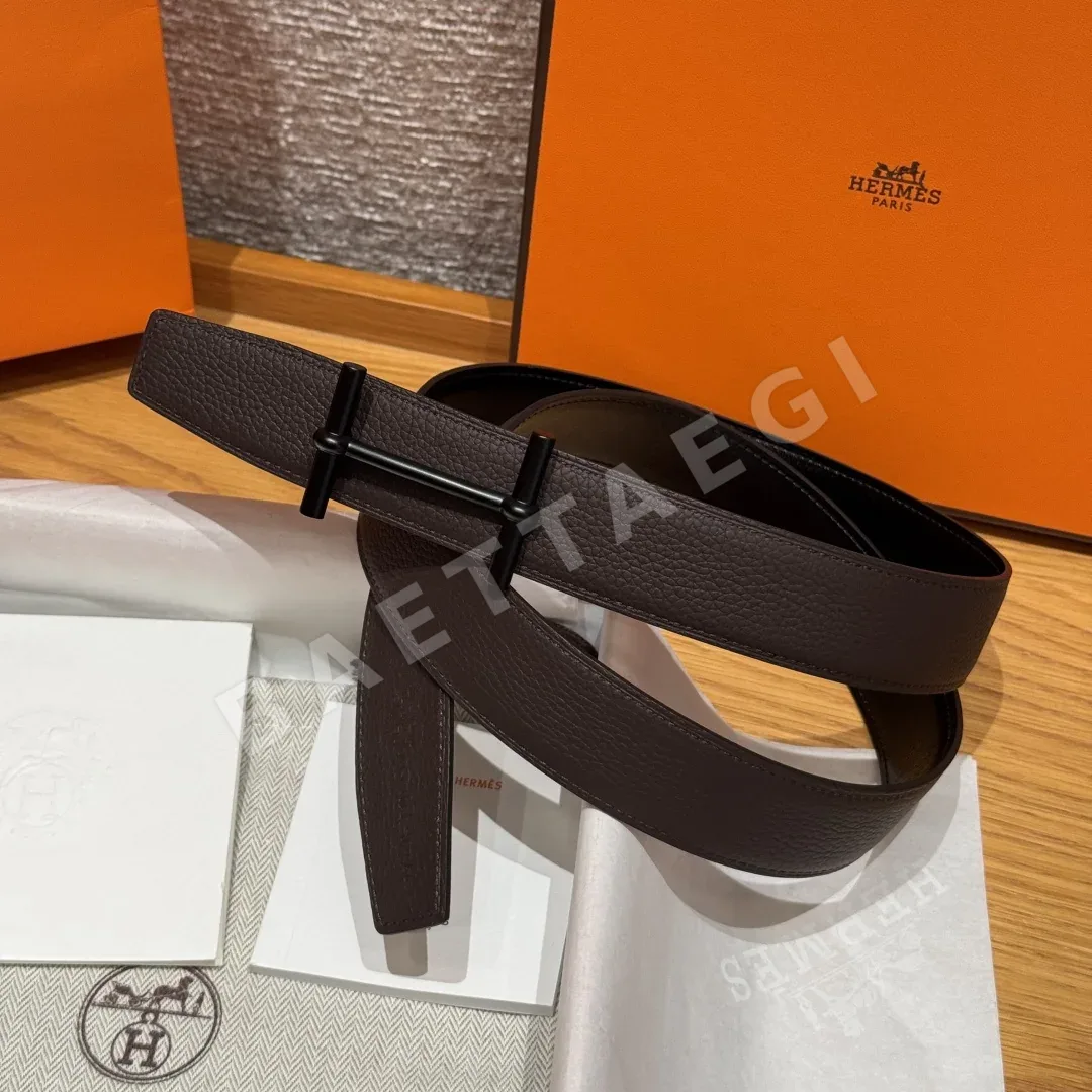 에르메스 리버시블 메탈 버클 양면 가죽 벨트 상세 이미지 2