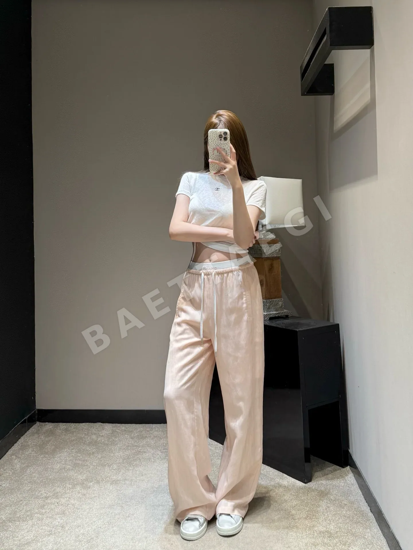 샤넬 린넨 혼방 와이드 바지 상세 이미지 2