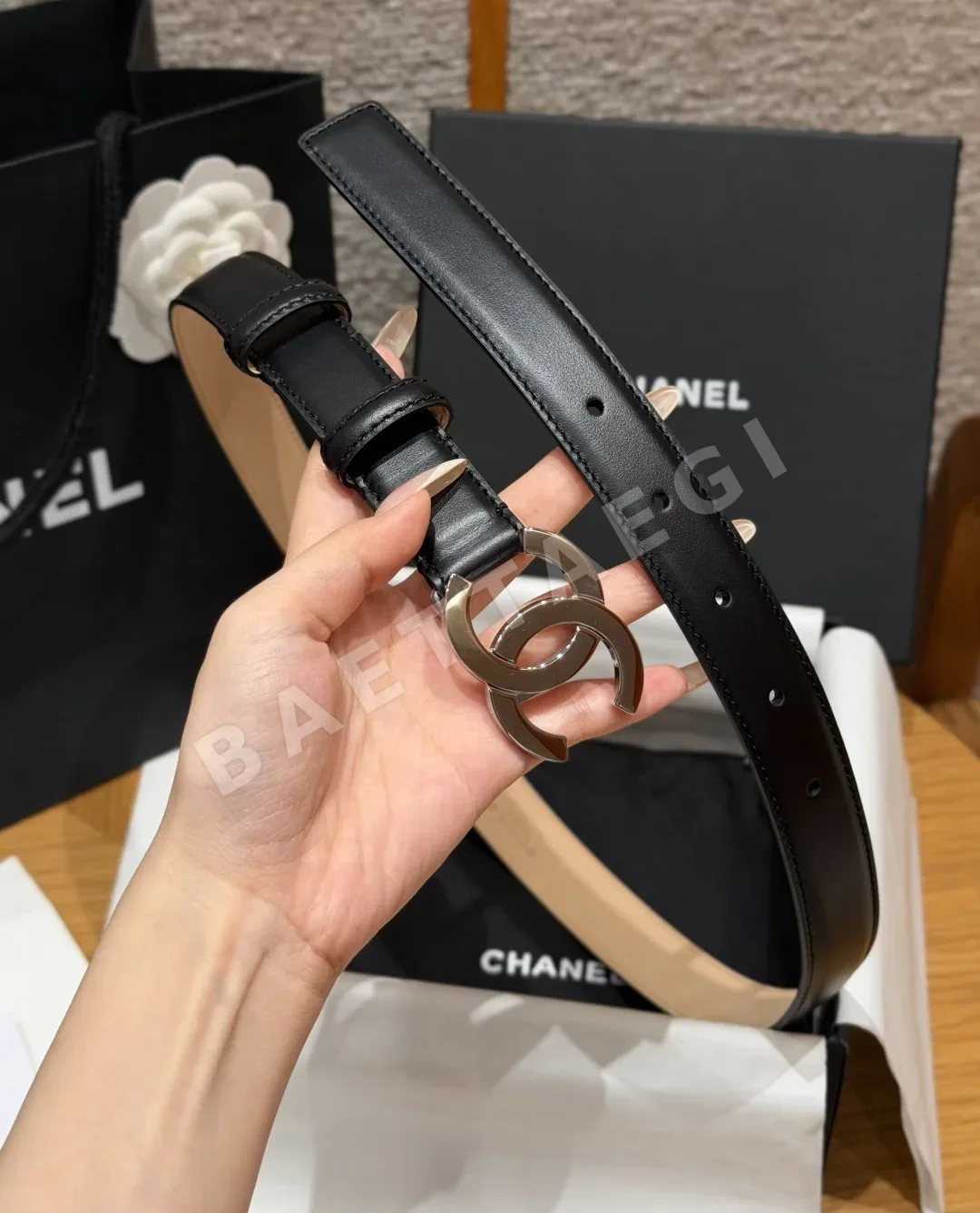 샤넬 더블 C 가죽 벨트 상세 이미지 4