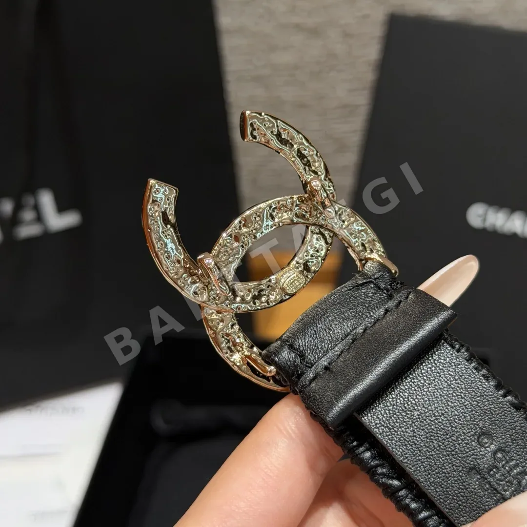 샤넬 램스킨 펄 인터로킹 CC 스트레치 벨트 상세 이미지 4
