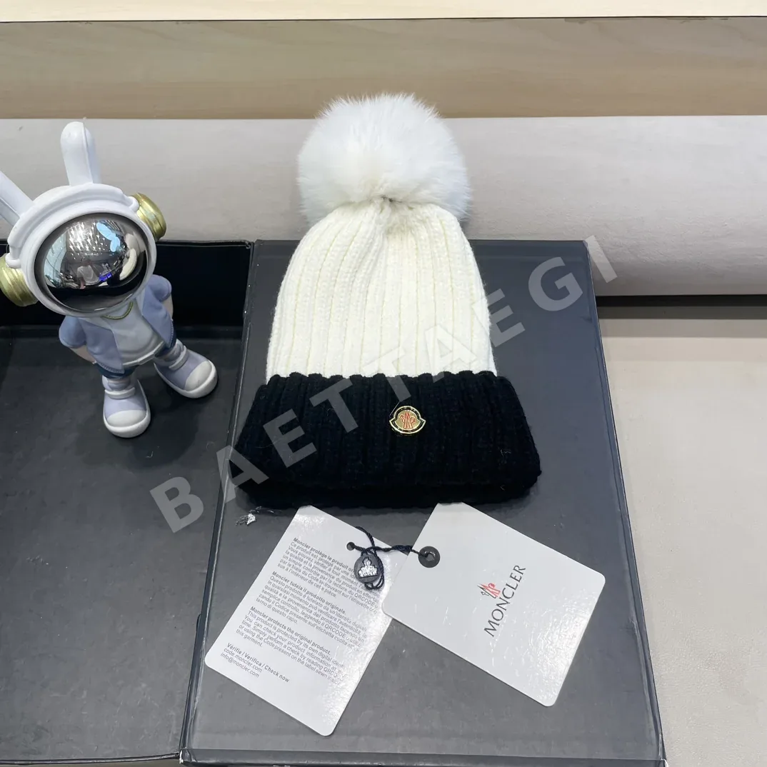 몽클레르 폭스 폼폼 울 니트 모자 186853