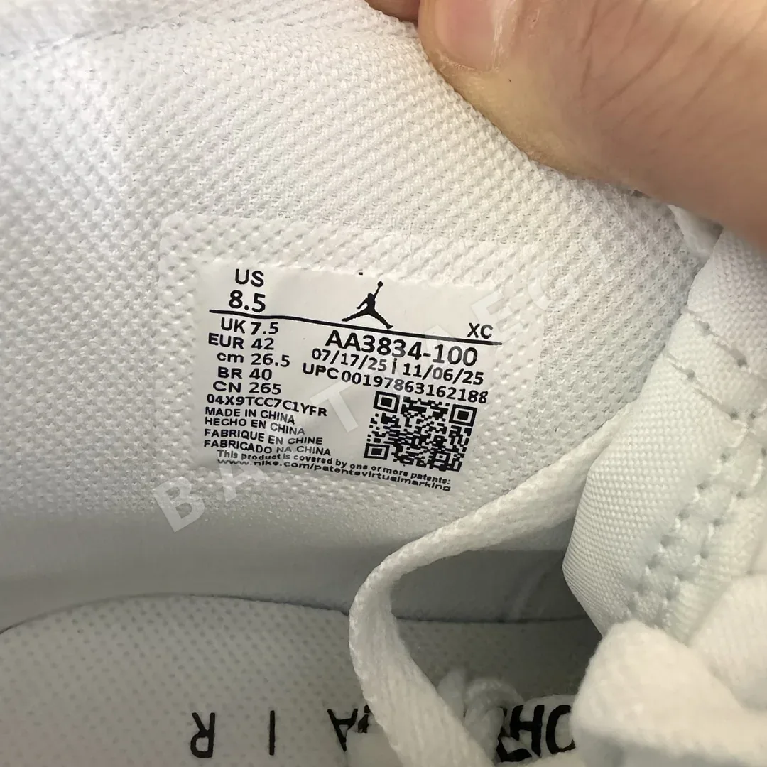나이키 [GX] 조던 1 레트로 하이 화이트 AA3834-100 201357 Nike Jordan 1 Retro High Virgil Abloh 상세 이미지 4