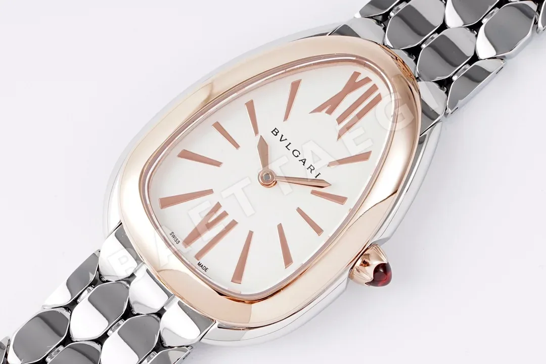 불가리 세르펜티 세두토리 골드 실버 다이아 쿼츠 여성 시계 레플리카 45022 Bvlgari 상세 이미지 3