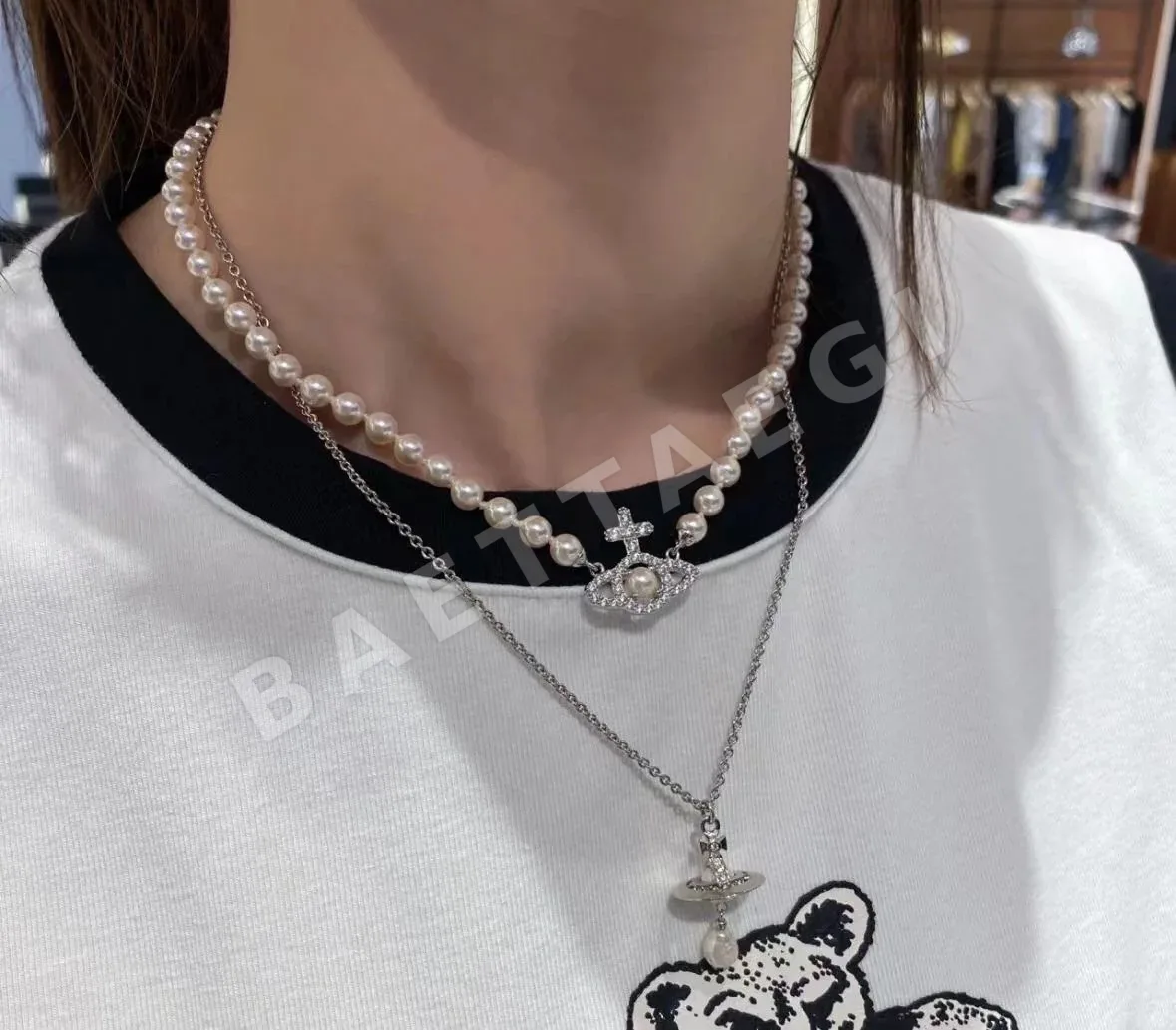 비비안웨스트우드 새턴 라인스톤 목걸이 상세 이미지 5