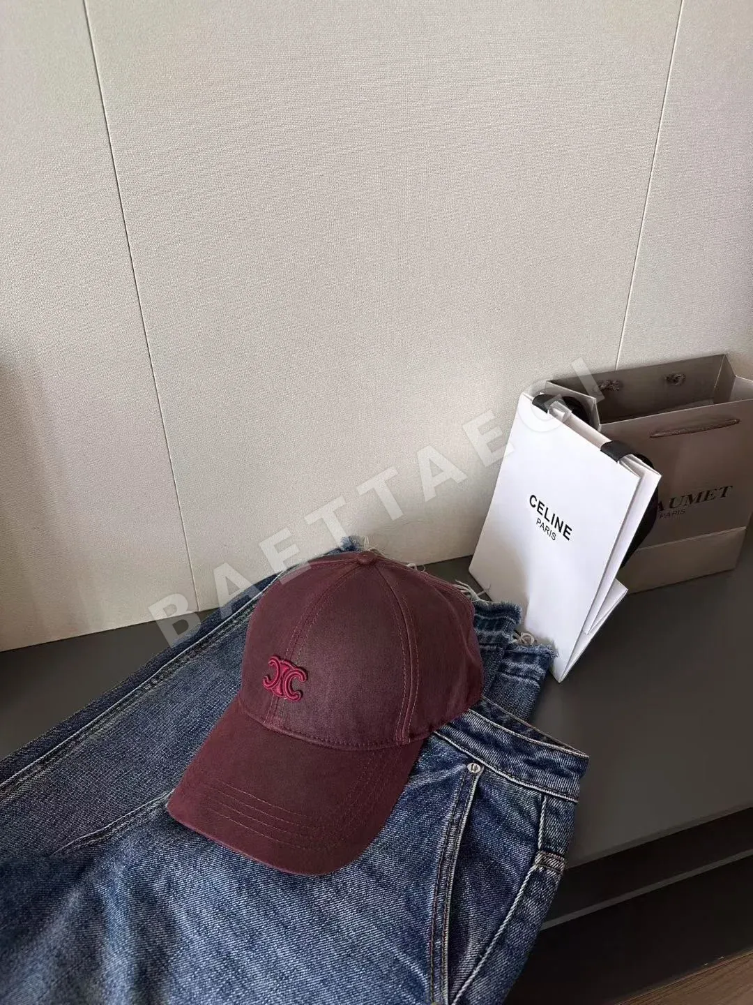 셀린느 배색 매트 질감 야구모자 상세 이미지 3