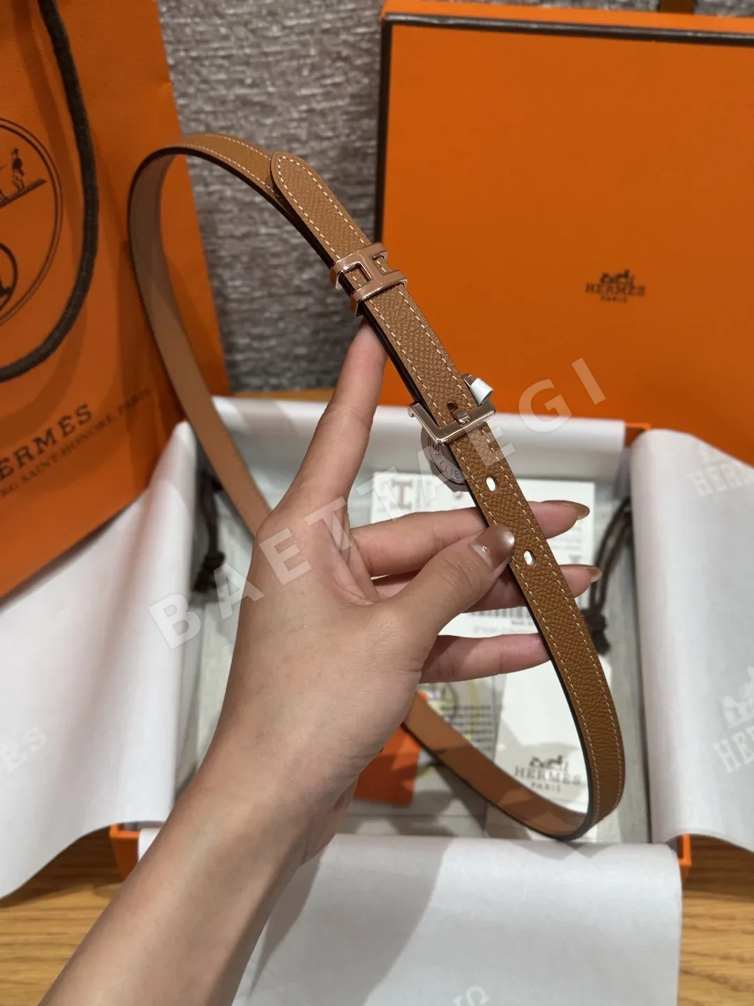 에르메스 팝 H 에포손 카프스킨 벨트 상세 이미지 3