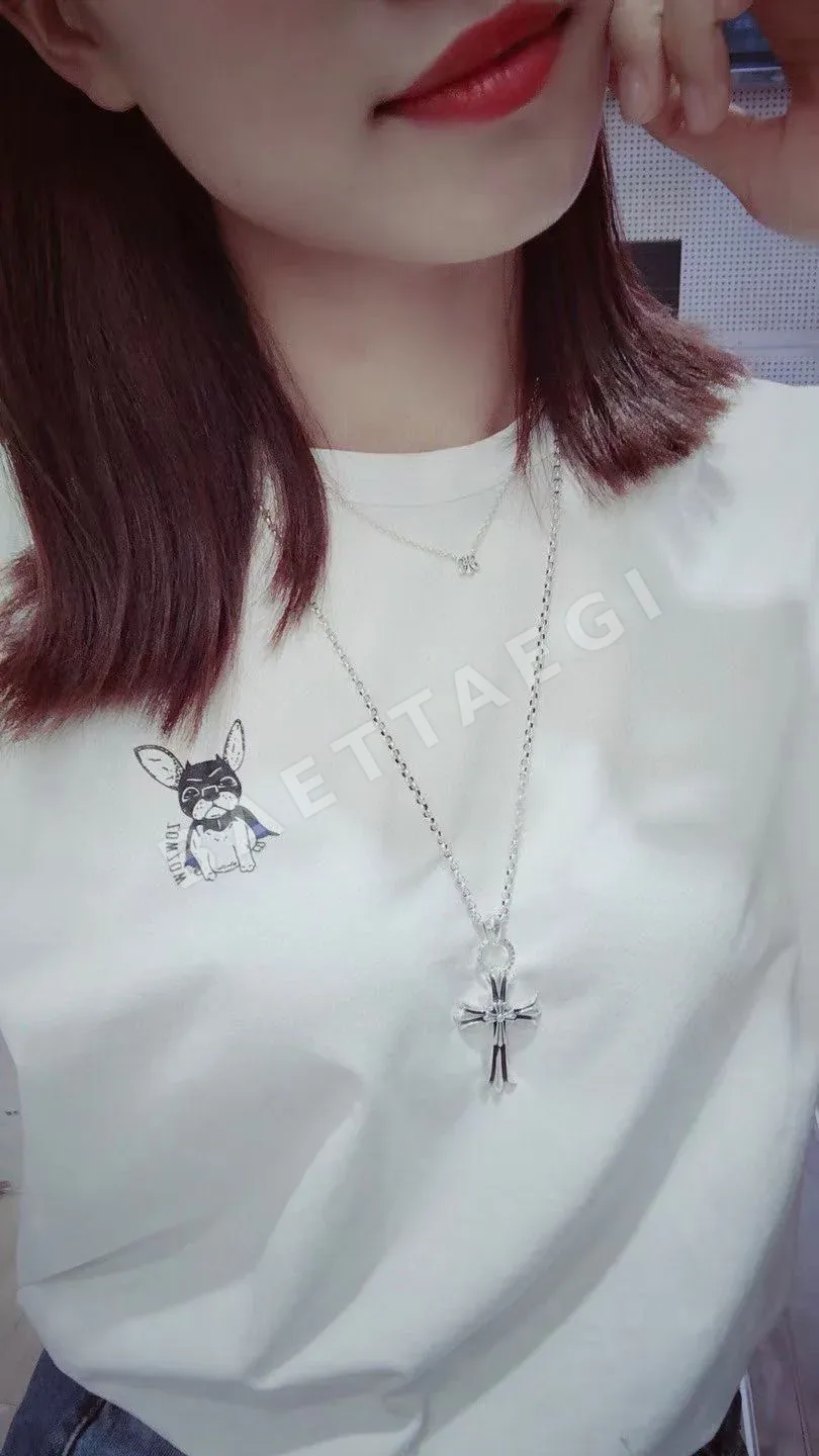 크롬하츠 더블 크로스 펜던트 목걸이 상세 이미지 5