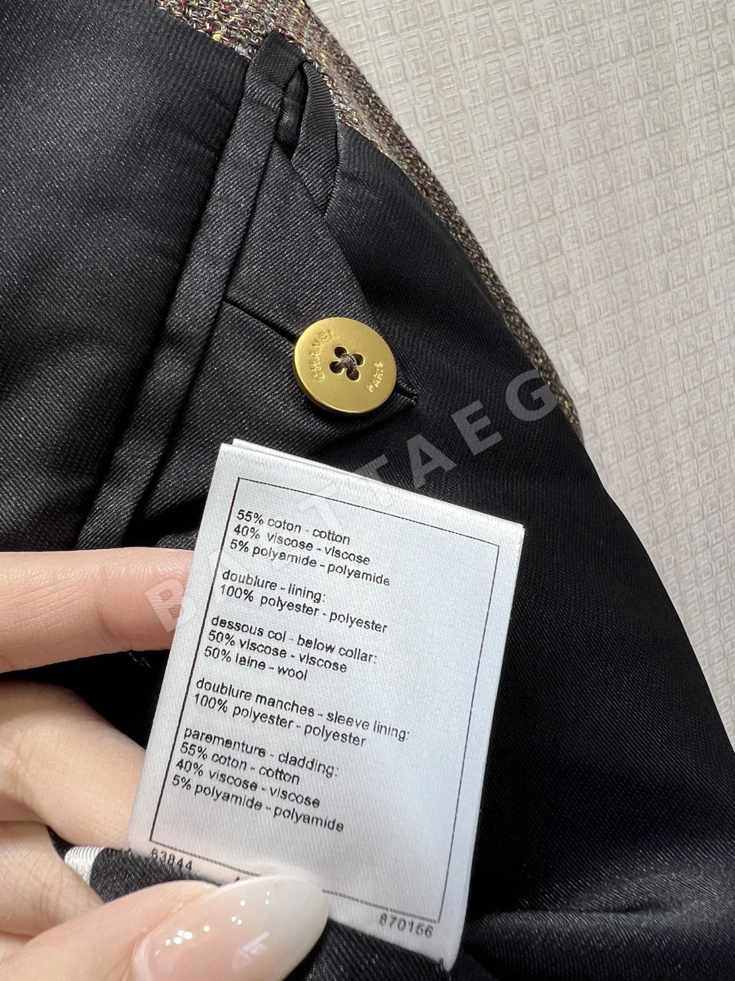 샤넬 브라운 트위드 테일러드 자켓 상세 이미지 9