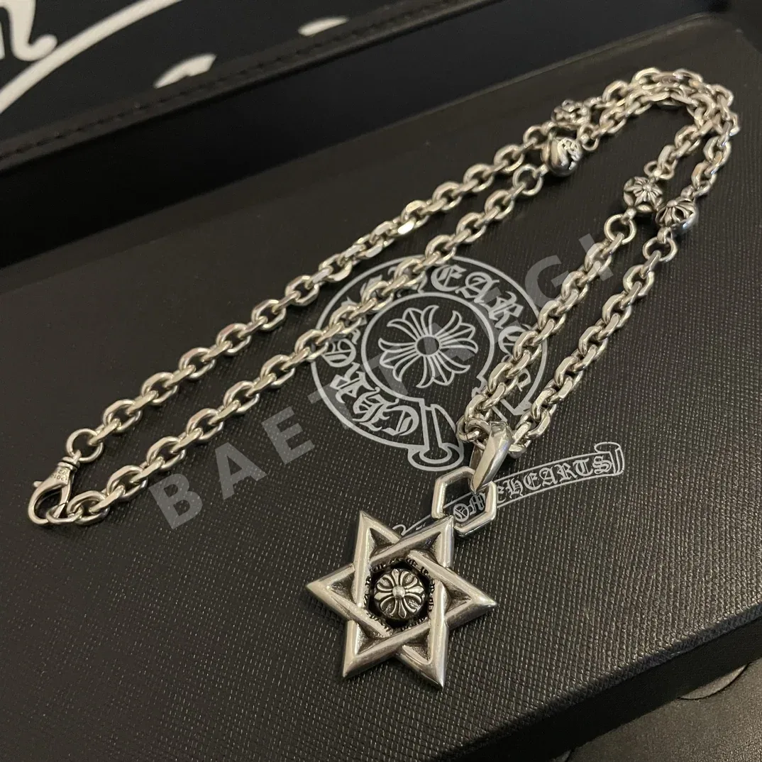 크롬하츠 육각별 펜던트 클래식 쿠바 목걸이 126677