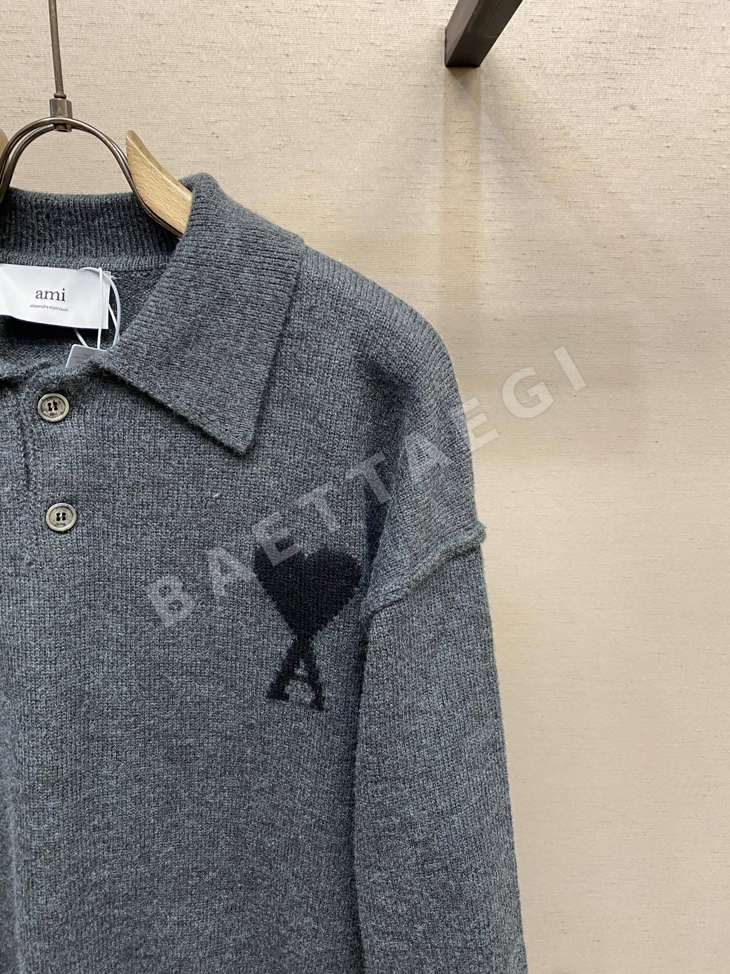 아미 울 하트 로고 니트맨풀오버 26FW 상세 이미지 5