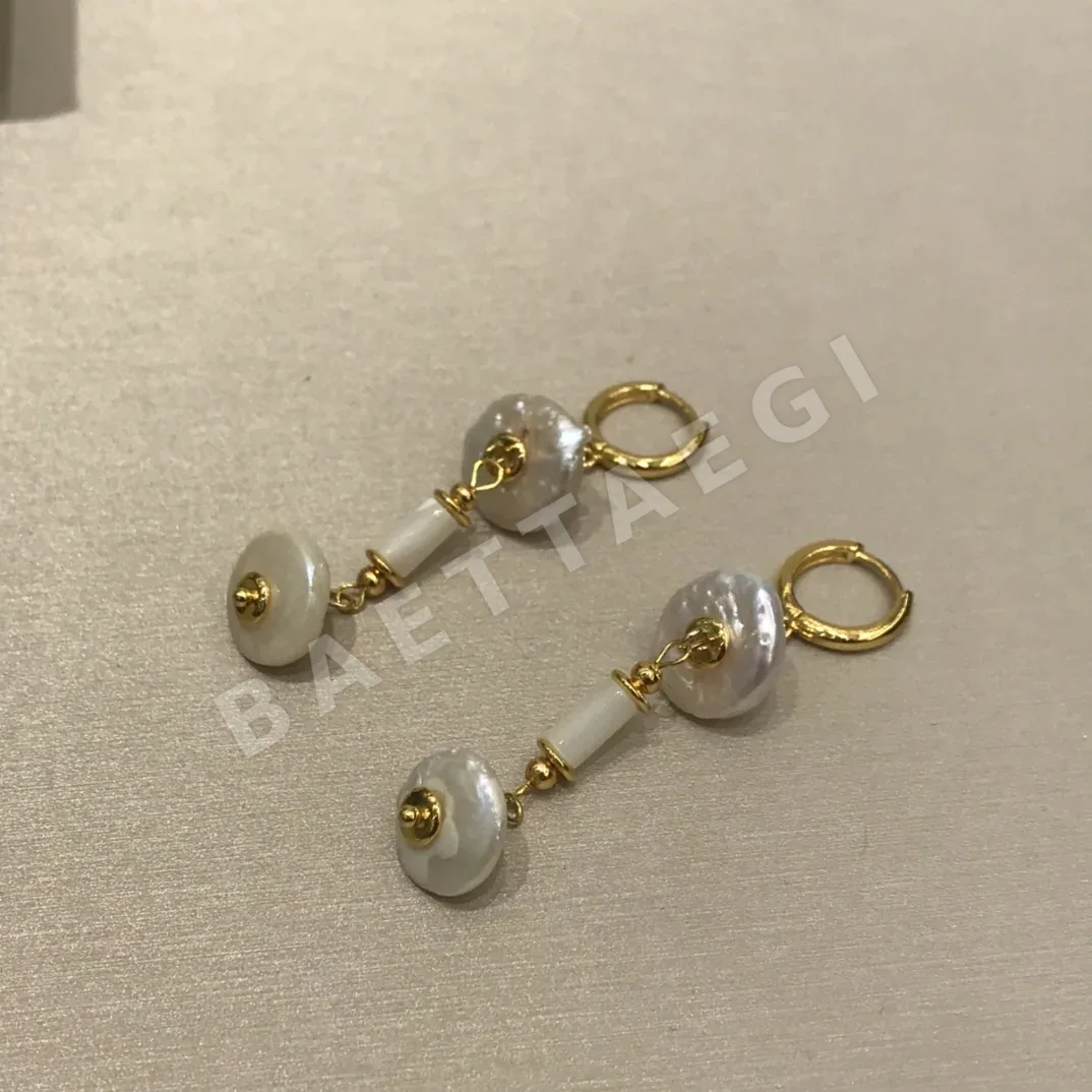 셀린느 롱 담수 진주 스터드 귀걸이 상세 이미지 2