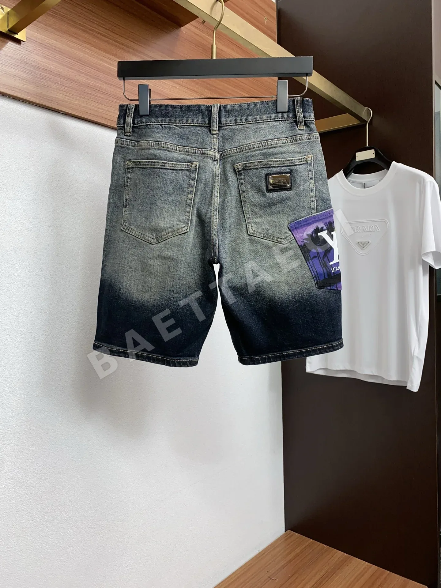 루이비통 데님 남성 반바지 상세 이미지 9