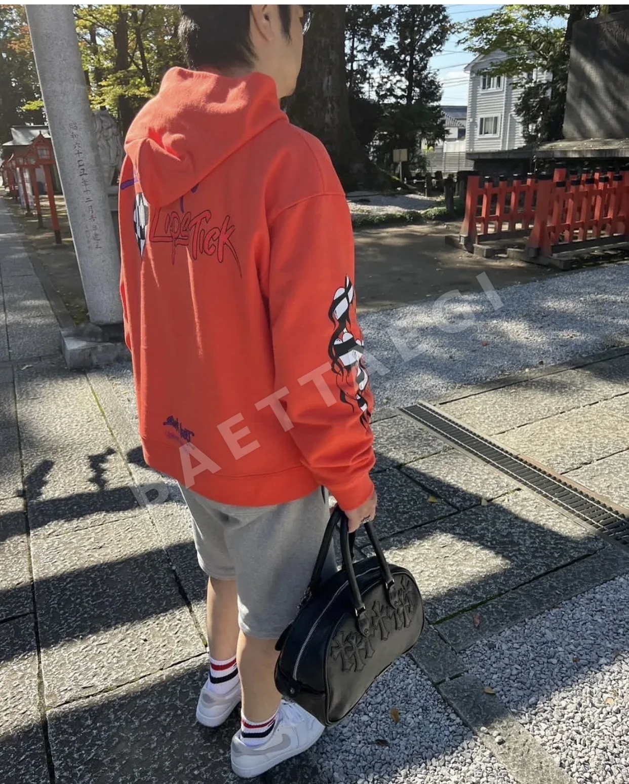 크롬하츠 짐 미디엄 블랙 볼링백 상세 이미지 4