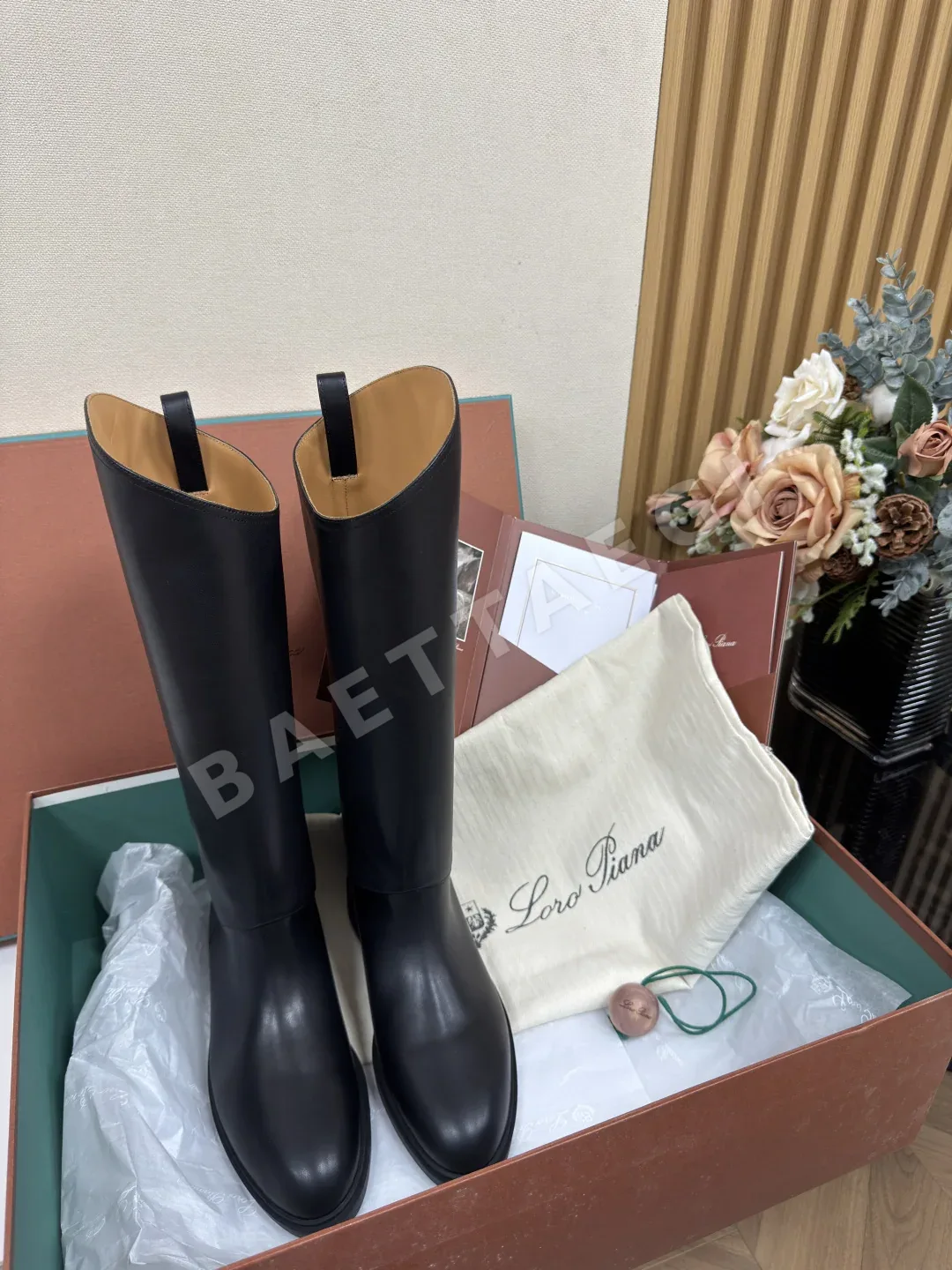 로로피아나 킬다 가죽 라이딩 부츠 93247