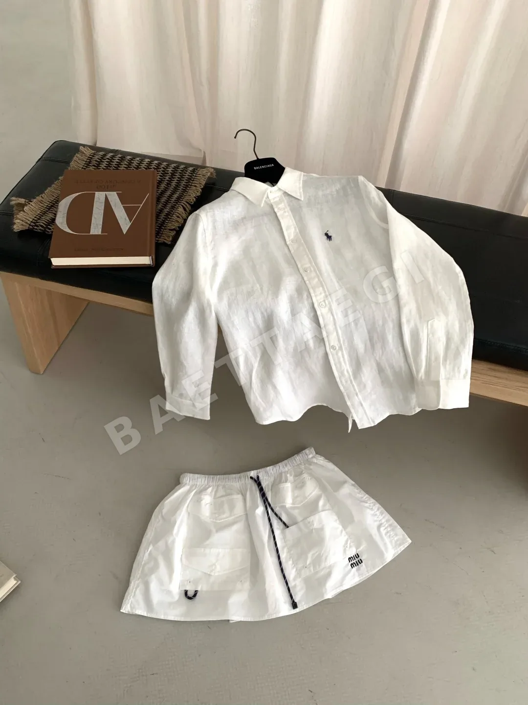 폴로 린넨 버튼다운 여성 셔츠 상세 이미지 2