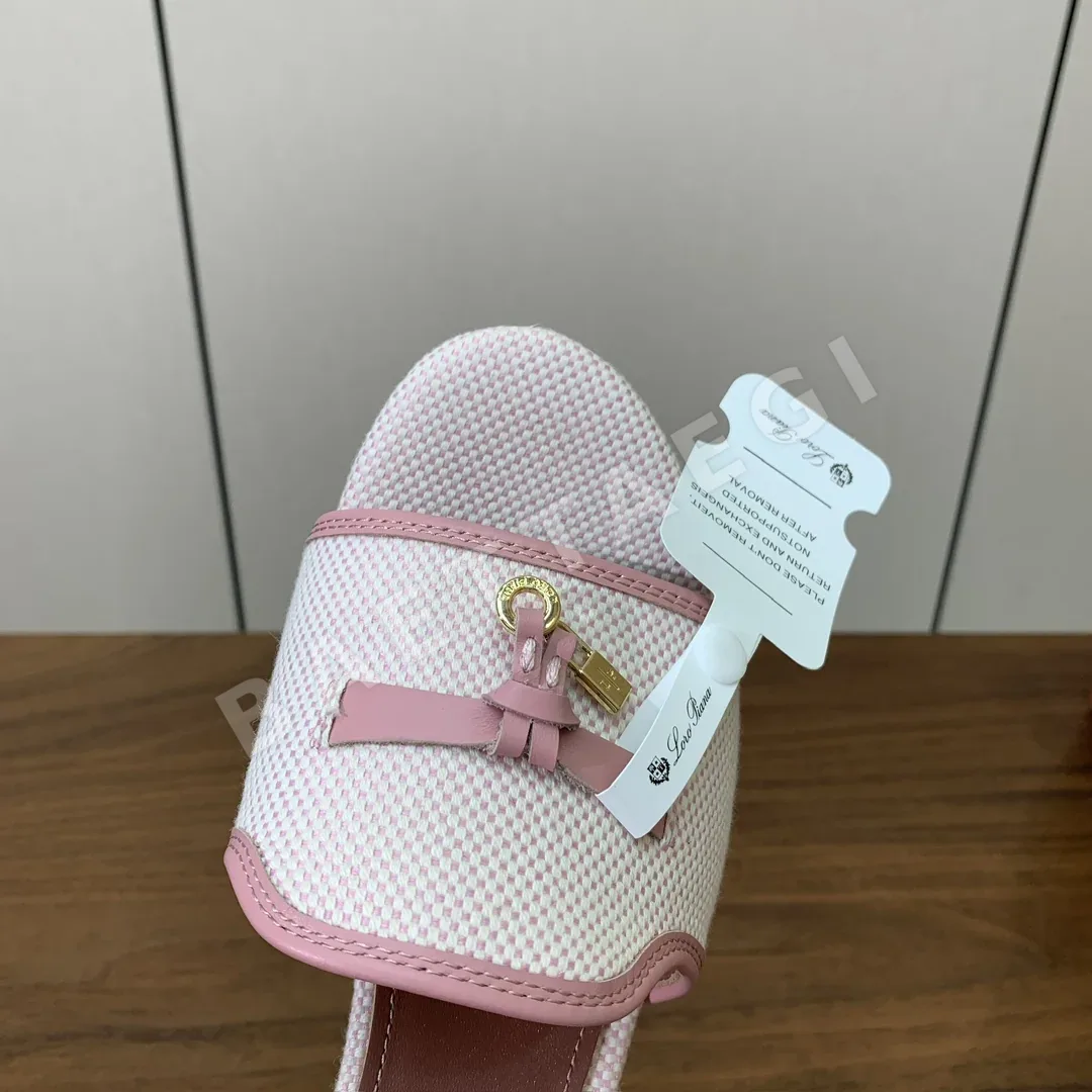 로로피아나 컬러 블록 미드힐 뮬 상세 이미지 7
