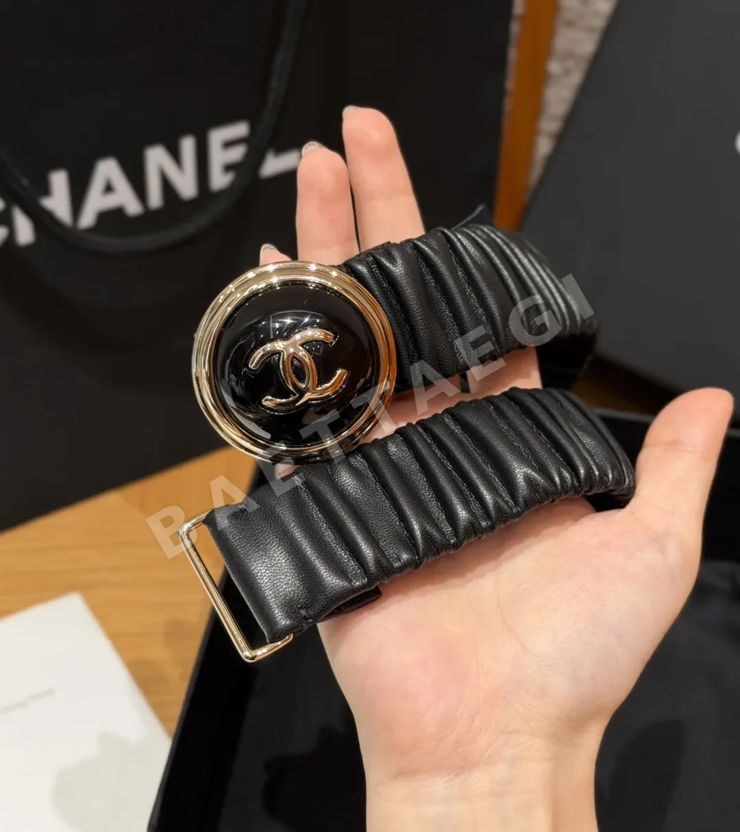 샤넬 플리츠 고무 벨트 30mm 상세 이미지 8