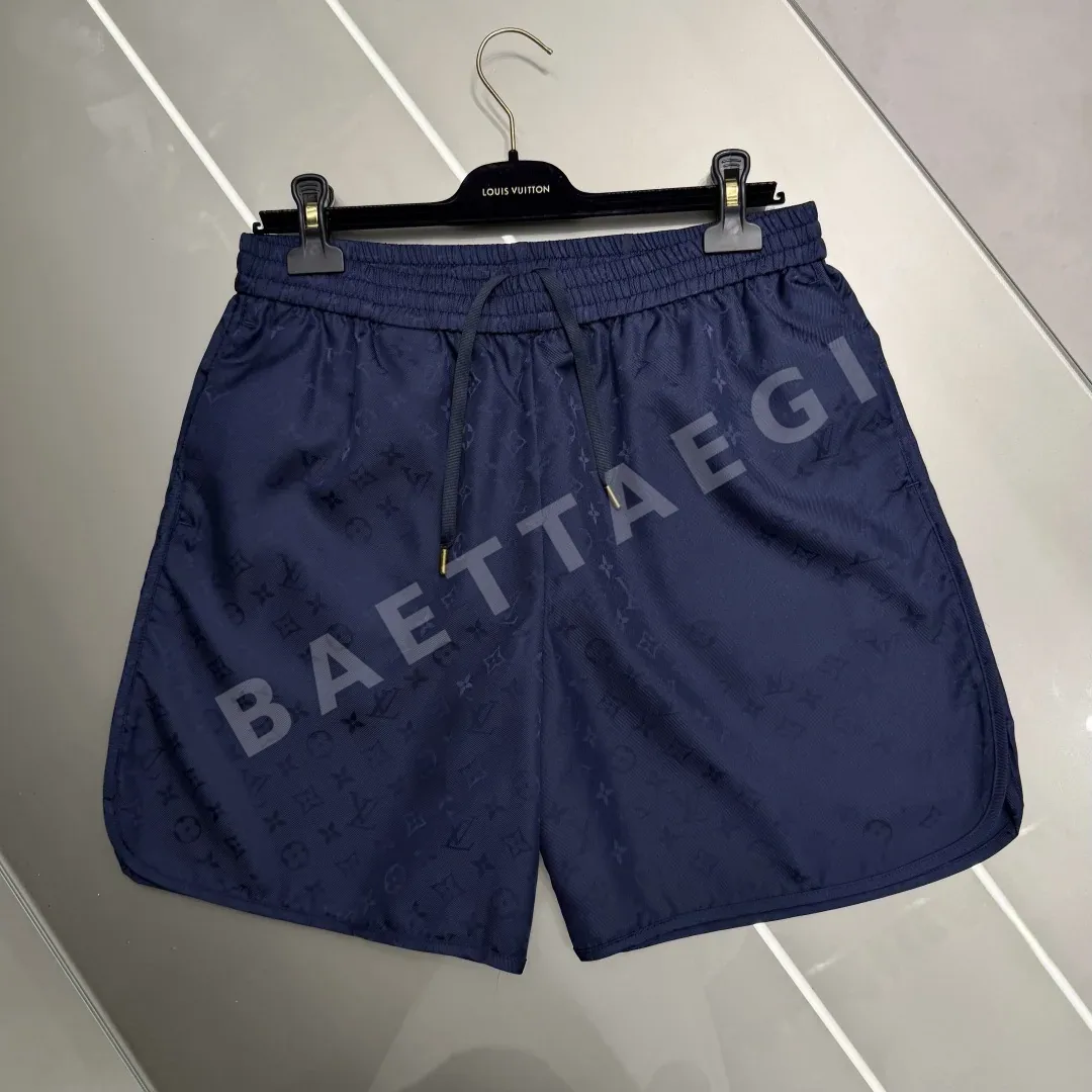 루이비통 모노그램 자카드 실크 남성 반바지 상세 이미지 4