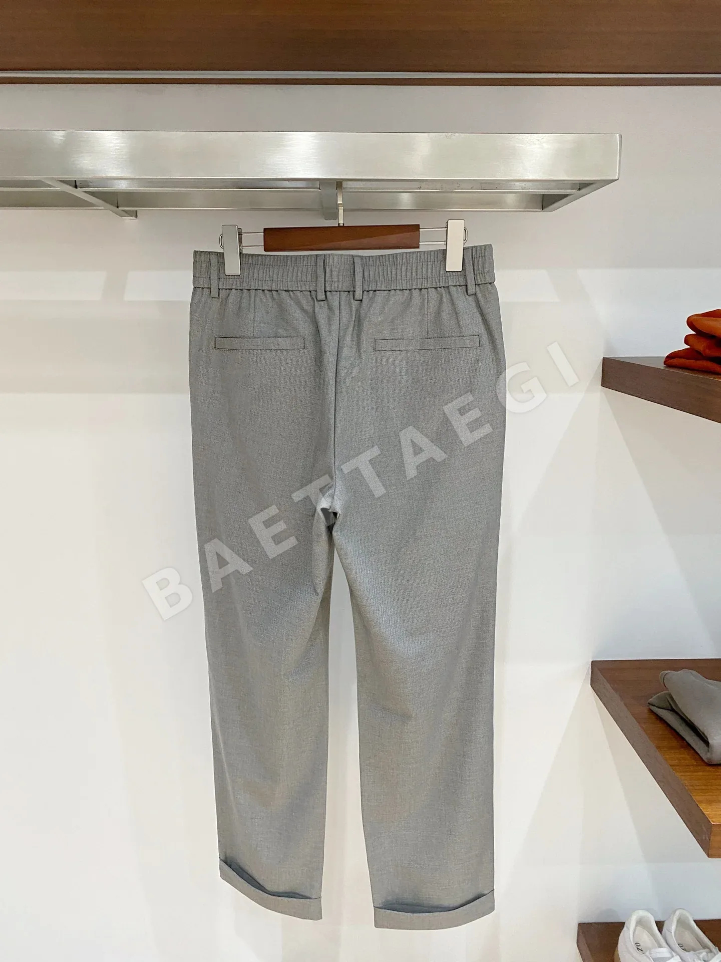 브루넬로쿠치넬리 남성 면 혼방 바지 상세 이미지 8