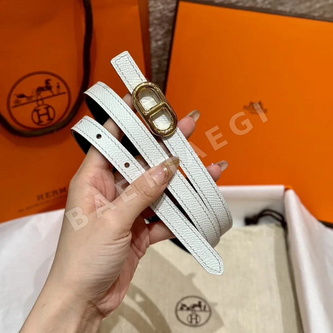 에르메스 셰느당크르 링크 금도금 리버서블 벨트 175225