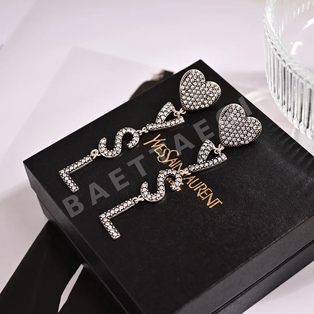 생로랑 황동 YSL 이브닝 귀걸이 상세 이미지 6